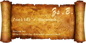 Zsellér Benedek névjegykártya